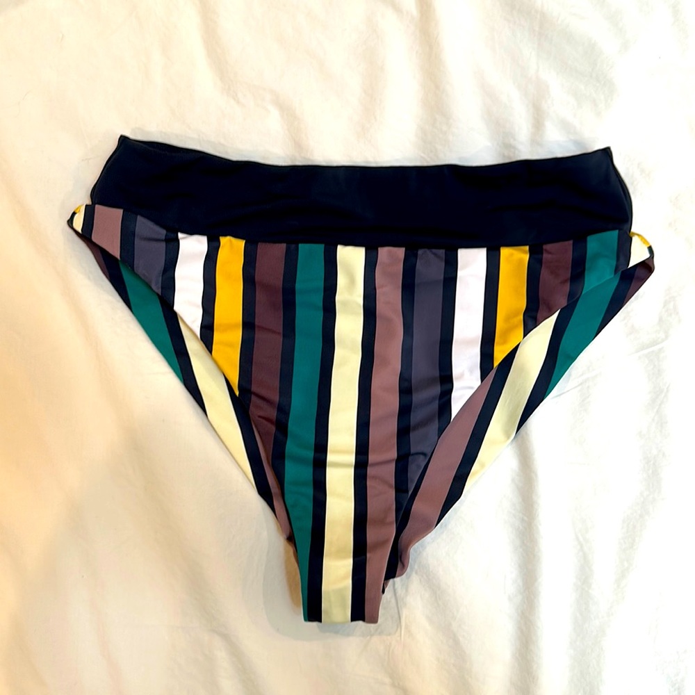 RVCA cheeky striped bikini bottom